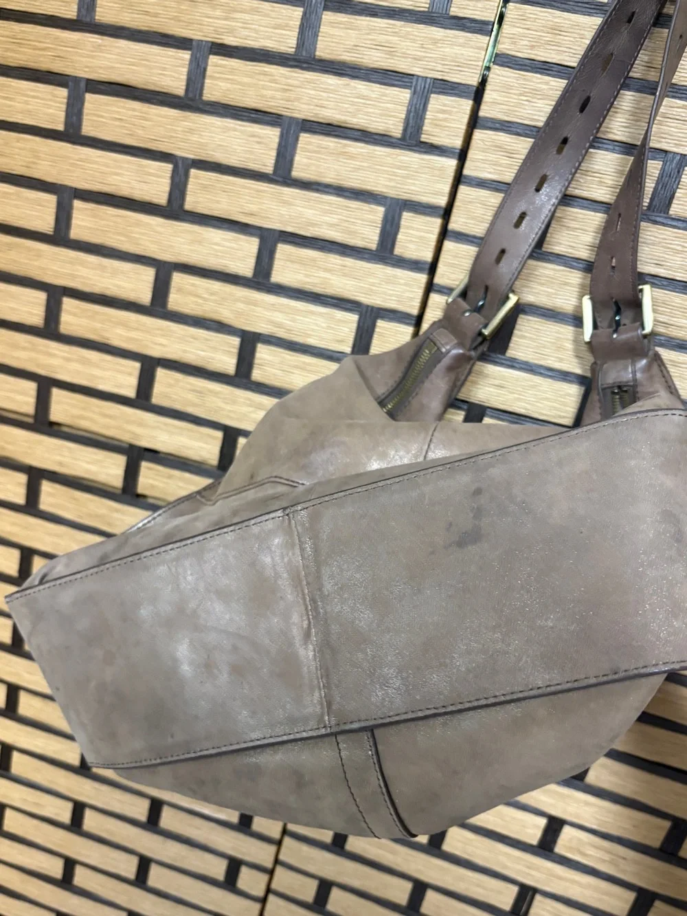 HOBO brand brown shoulder bag and wallet